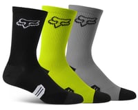 Fox Racing 6" Ranger Socks (Black/Hi-Vis/Grey) (3-Pairs)